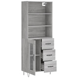 Highboard Grey Sonoma 69.5x34x180 cm Engineered Wood 3189507