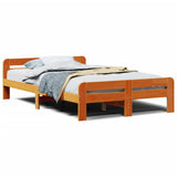 Bed Frame without Mattress Wax Brown 120x200 cm Solid Wood Pine 855477