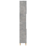 Bathroom Cabinet Concrete Grey 30x30x190 cm Engineered Wood 857101