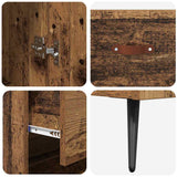 Highboard Old Wood 69.5 x 34 x 180 cm Engineered Wood 3415672