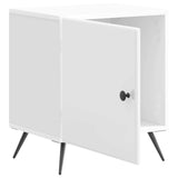 Bedside Cabinet High Gloss White 43 x 34.5 x 50 cm 895493