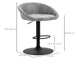 Modern Bar Stools Set of 2, Height Adjustable Swivel Barstools, PU Leather Upholstered Bar Chair T3398P329920