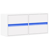 TV Wall Cabinet with LED Lights White 100x31x45 cm 852292