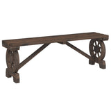 Garden Bench Burnt Wood Solid Fir Wood 115 cm Durable 365112
