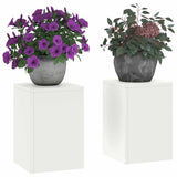 Plant Stand 2 pcs White 24 x 24 x 35 cm Steel 865807
