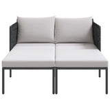 Sunbed Anthracite 153 x 115 x 69.5 cm Powder-Coated Steel 42004134