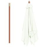 Garden Parasol Sand Laminated bamboo and hardwood, Polyester 44533