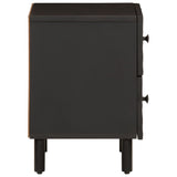 ZNTS Bedside Cabinet Black 40x33x46 cm Solid Wood Mango 356817