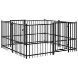 Outdoor Dog Playpen Black 192 x 192 x 100 cm Steel 3467734