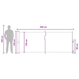 Retractable Side Awning Beige 500 x 140 cm Polyester 42035331