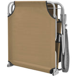 Sunlounger Taupe Powder-coated steel, Oxford fabric Medium 44297