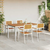 Garden Dining Set 5 pcs Brown Solid acacia wood 3334791