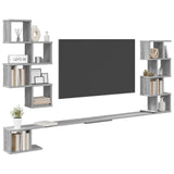 Wall-Mounted TV Shelf Grey Sonoma 160 x 15 x 94 cm 8012313