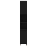ZNTS 3 Piece Bathroom Furniture Set Black Engineered Wood 3190292