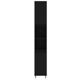 ZNTS 3 Piece Bathroom Furniture Set Black Engineered Wood 3190292
