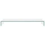 TV Stand/Monitor Riser Glass Clear 120x30x13 cm 244133