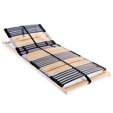 Slatted Bed Base without Mattress with 42 Slats 7 Zones 70x200 cm 246467