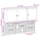 Tool Cabinet Set with Shelf 5 pcs Black Powder-Coated Steel 3321400