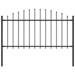 ZNTS Garden Fence with Spear Top Steel 144943