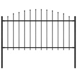 ZNTS Garden Fence with Spear Top Steel 144943