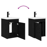Bathroom Vanity Unit with Tap Black Oak 42 x 40 x 74.5 cm 889530