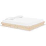 Bed Frame without Mattress Solid Wood Super King 819922