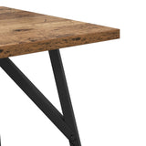 ZNTS Side Table 2 Pack - Rustic Wood and Metal 869730