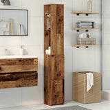 Bathroom Cabinet Old Wood 25x25x170 cm Engineered Wood 856652