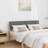 Upholstered Headboard Dark Grey 140 cm Solid Pine Wood 879230