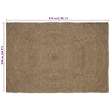 Area Rugs Grey 240 x 340 cm Jute 42010548