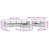 Outdoor Sofa Set 7 pcs Natural Solid Acacia Wood 3373064