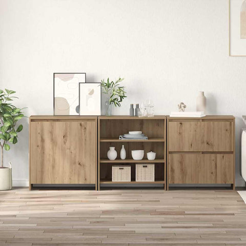 Sideboards 3 pcs Artisan oak 70 x 41 x 75 cm Engineered wood 3393158