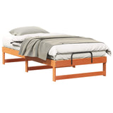 Bed Frame Brown 90 x 190 cm Solid Pine Wood 873153