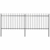 Garden Fence Steel Sturdy Rectangular Modern 277621
