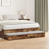 Bed Drawers Smoked Oak 160 x 36.5 x 16.5 cm Engineered Wood 866975
