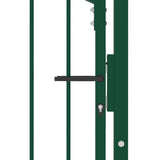 ZNTS Fence Gate with Spikes Steel 100x125 cm Green 146394