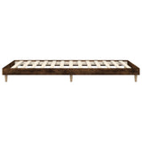 Bed Frame without Mattress Smoked Oak 100x200 cm Engineered Wood 832058