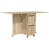 Dinning Table 2 pcs 140 x 80 x 77 cm Engineered Wood Sonoma Oak 3424934
