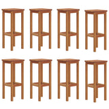 Bar Stools 8 pcs Solid Wood Acacia 3115991