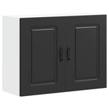 Kitchen Wall Cabinet Kalmar Black Engineered Wood 853588