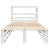 Bed Frame without Mattress White 90x200 cm Solid Wood Pine 3306487