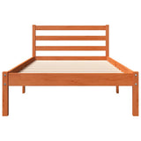 Bed Frame without Mattress Wax Brown 75x190 cm Small Single Solid Wood Pine 844137