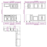 11 Piece Kitchen Cabinet Set Porto Old Wood Engineered Wood 3314939