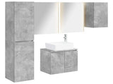 Bathroom Cabinet Set 5 pcs Concrete Grey Engineered Wood 3407330