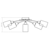 Ceiling Lamp with Ceramic Shades for 5 E14 Bulbs White Cone 289238