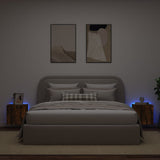 TV Wall Cabinets with LED Lights 2 pcs Smoked Oak 40.5x35x40 cm 837255