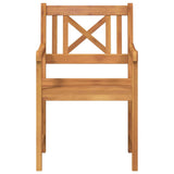 Garden Chairs 8 pcs Natural Solid Acacia Wood 3324848