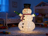 1.7M Lighted Snowman Holding Small Tree Christmas Yard Decorations, Pre-lit Pull Up Snowman with 200 51059356