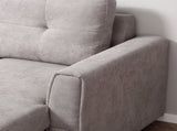 Linen-Look 'L' Storage Sofa Bed - Light Grey T3398P377950
