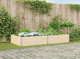 Planter Ivory 195 x 100 x 45 cm Galvanised Steel 42018115